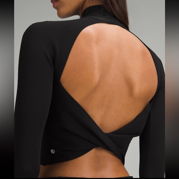 Lululemon Ribbed-Knit Twist-Back Mockneck Sweater - Picture 4 of 6